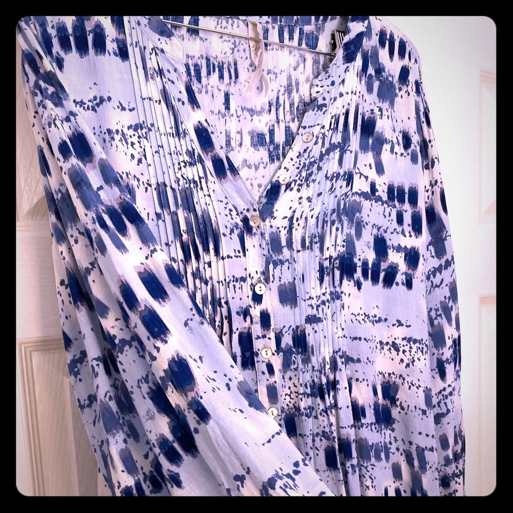 Melissa McCarthy Seven7 2x blue tunic